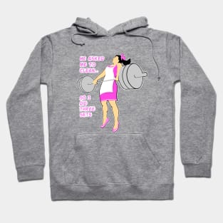 barbell girl, girls who lift weights, strong girls, gym girl Hoodie